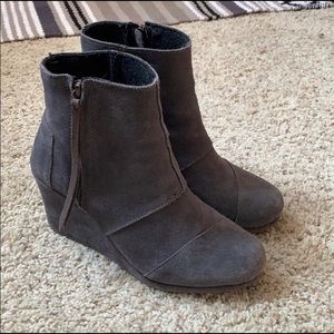 Toms gray ankle booties